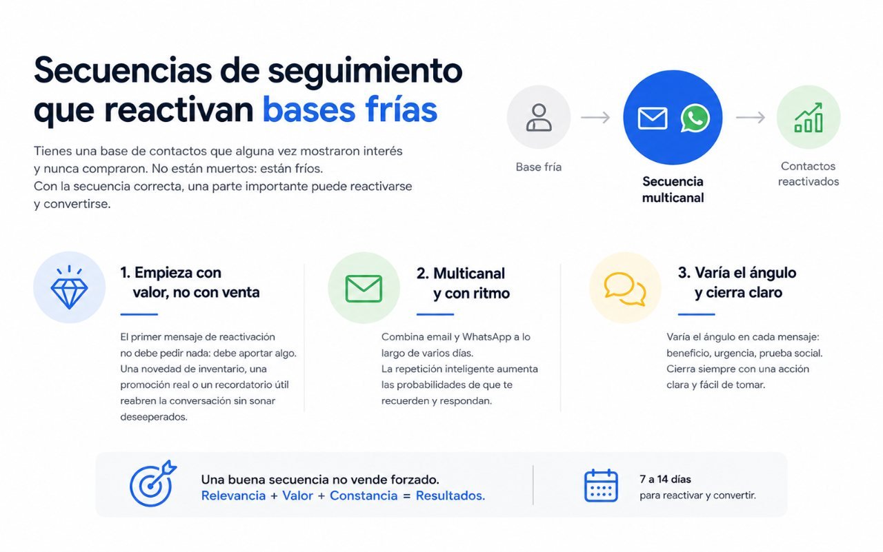 Secuencias de seguimiento que reactivan bases frías